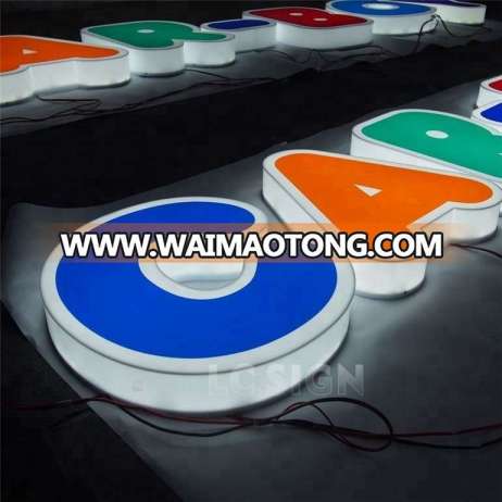 LED channel letter signs,acrylic letter signs,full lit acrylic channel letter with vinyl film on face